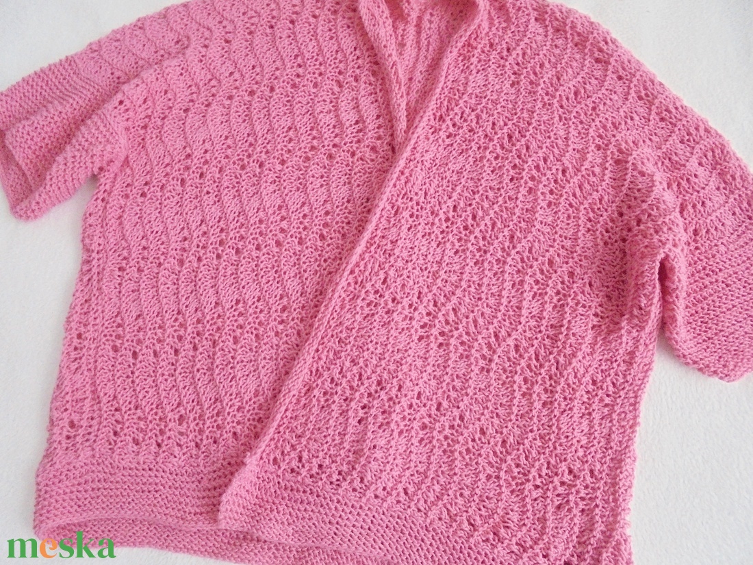 Pink csipkés - kötött kardigán - ruha & divat - női ruha - pulóver - Meska.hu Pink csipkés - kötött kardigán - ruha & divat - női ruha - pulóver - Meska.hu