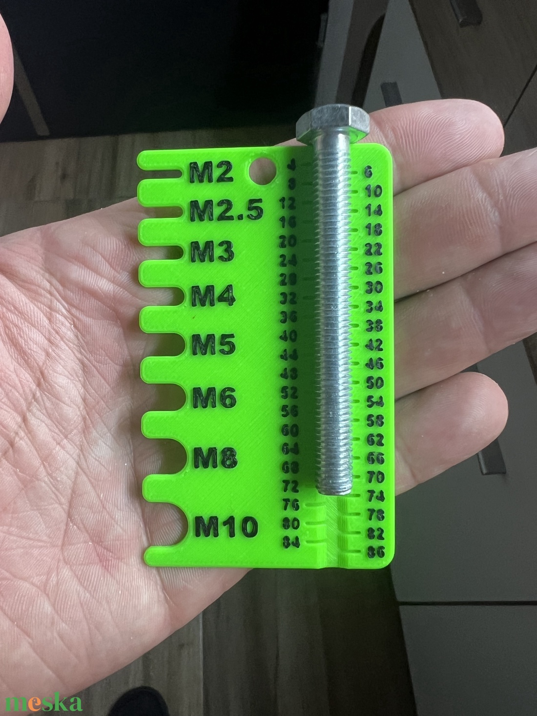 Csavar hossz és menetmérő sablon - kellékek & szerszámok - szerszámok, eszközök - kiegészítők - Meska.hu