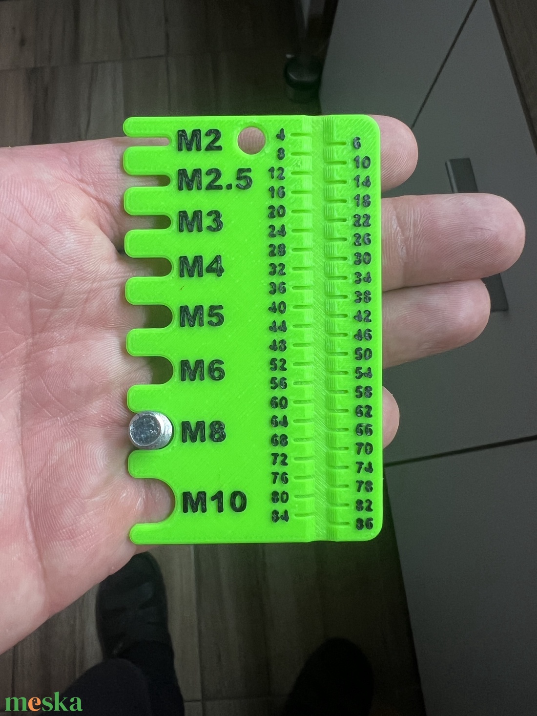 Csavar hossz és menetmérő sablon - kellékek & szerszámok - szerszámok, eszközök - kiegészítők - Meska.hu