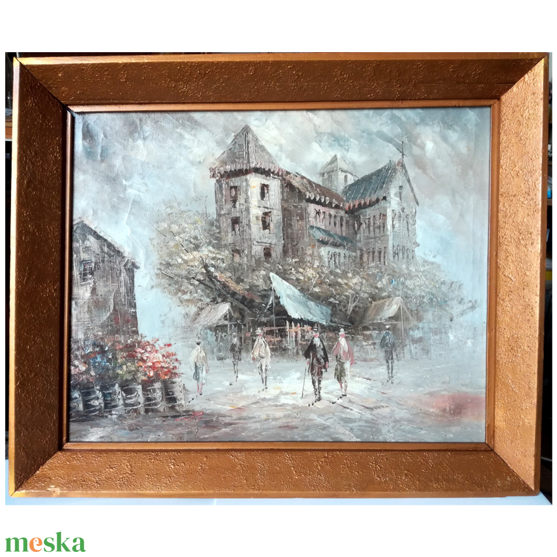 Antik Francia olajfestmény - művészet - festmény - olajfestmény - Meska.hu