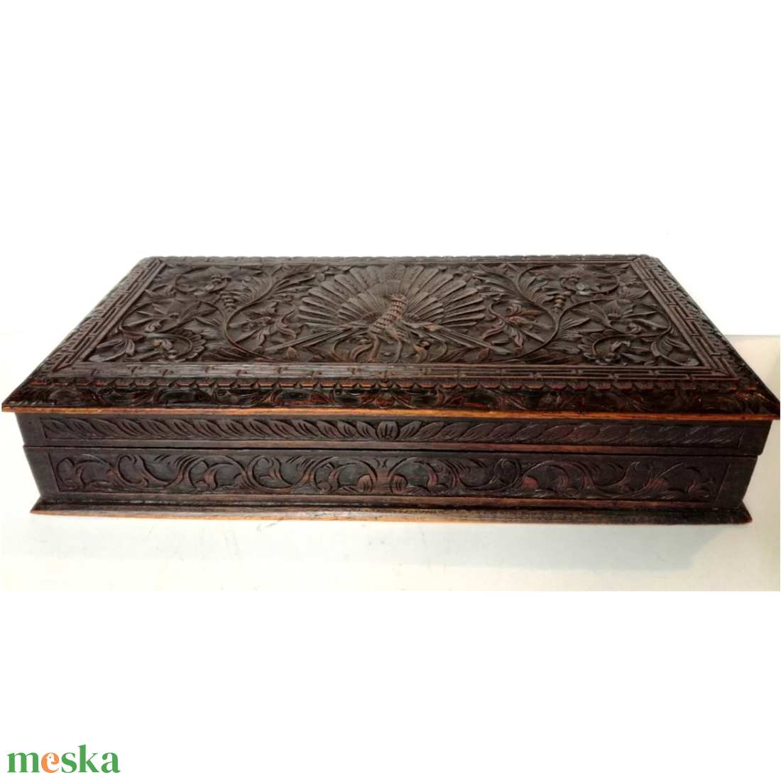 Antik, Jáva szigetérő származó faragott doboz - otthon & életmód - dekoráció - asztal és polc dekoráció - díszdoboz - Meska.hu