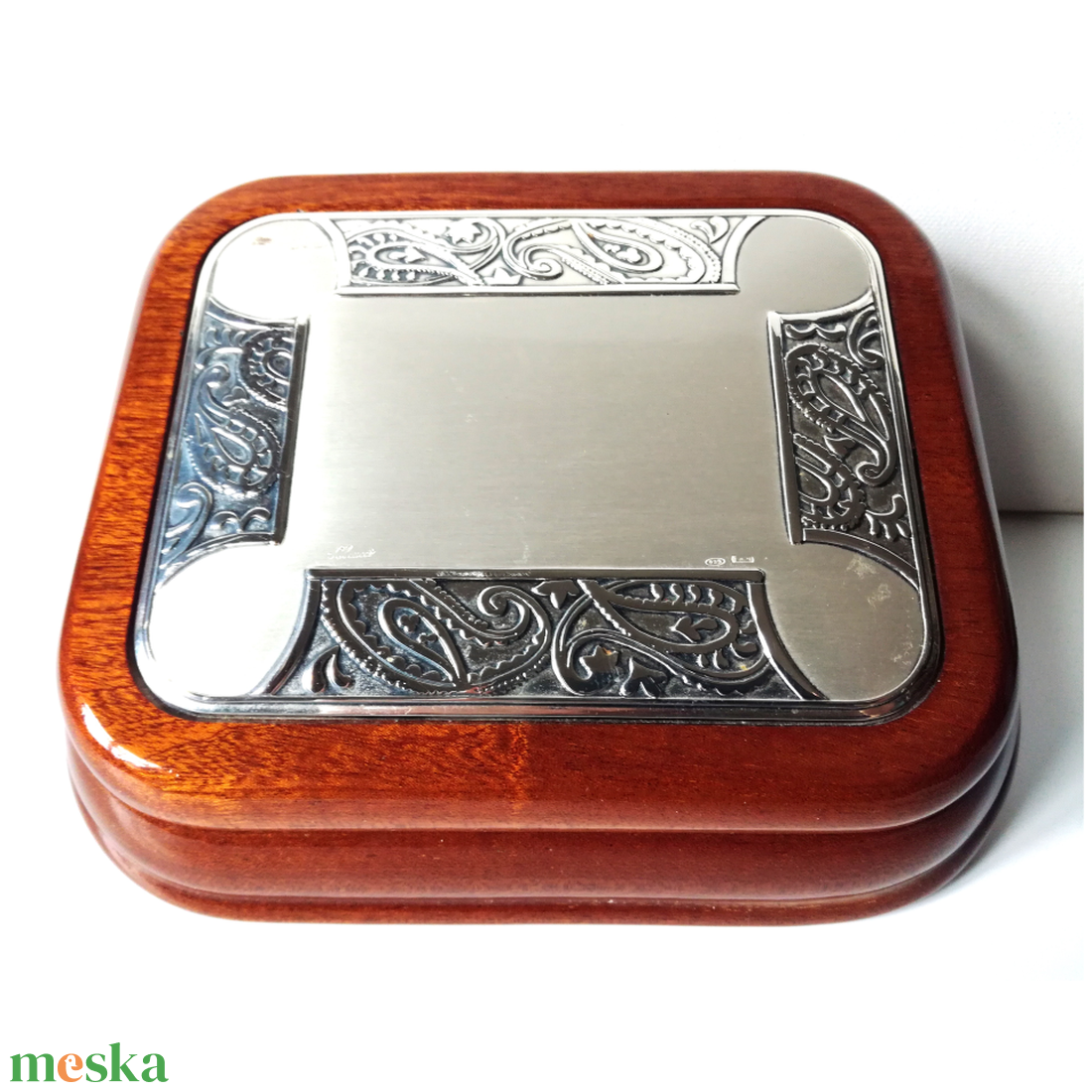 925-ös ezüst domborművel diszített ékszertartó doboz - otthon & életmód - dekoráció - asztal és polc dekoráció - díszdoboz - Meska.hu