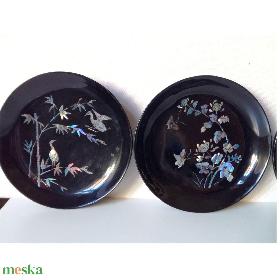 Vintage koreai kagyló berakásos 4 részes tálka készlet - otthon & életmód - dekoráció - kép & falikép - több részes kép - Meska.hu