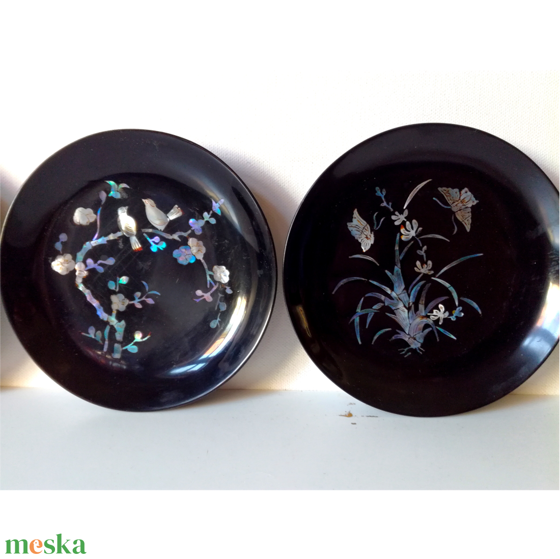 Vintage koreai kagyló berakásos 4 részes tálka készlet - otthon & életmód - dekoráció - kép & falikép - több részes kép - Meska.hu