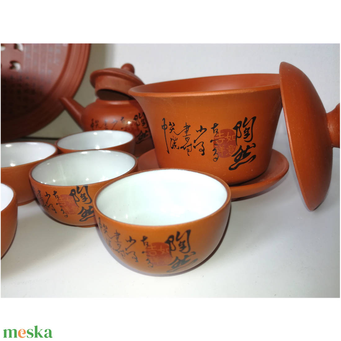 Vintage Japán vörös agyag színű teáskészlet - otthon & életmód - konyhafelszerelés, tálalás - tálalás - teás- és kávés pohár, készlet - Meska.hu Vintage Japán vörös agyag színű teáskészlet - otthon & életmód - konyhafelszerelés, tálalás - tálalás - teás- és kávés pohár, készlet - Meska.hu