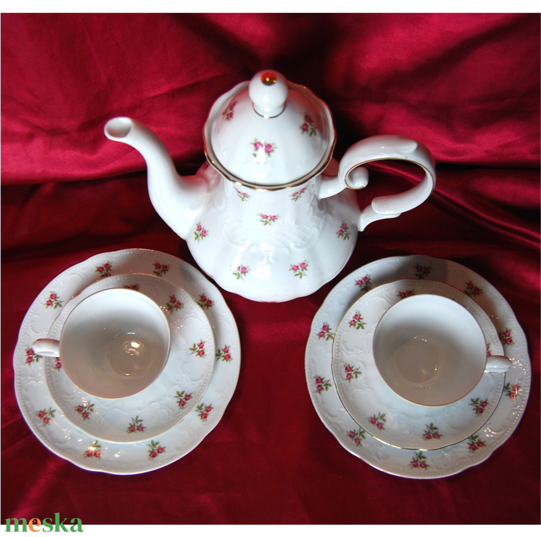 Vintage Seltmann Weiden Bavaria porcelán reggeliző készlet - otthon & életmód - konyhafelszerelés, tálalás - tálalás - teás- és kávés pohár, készlet - Meska.hu