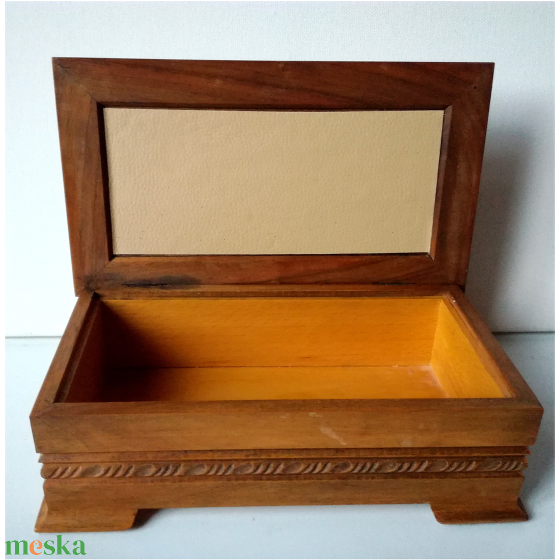 Faragott diófa kincses ládikó ékszertartó doboz - otthon & életmód - dekoráció - asztal és polc dekoráció - díszdoboz - Meska.hu