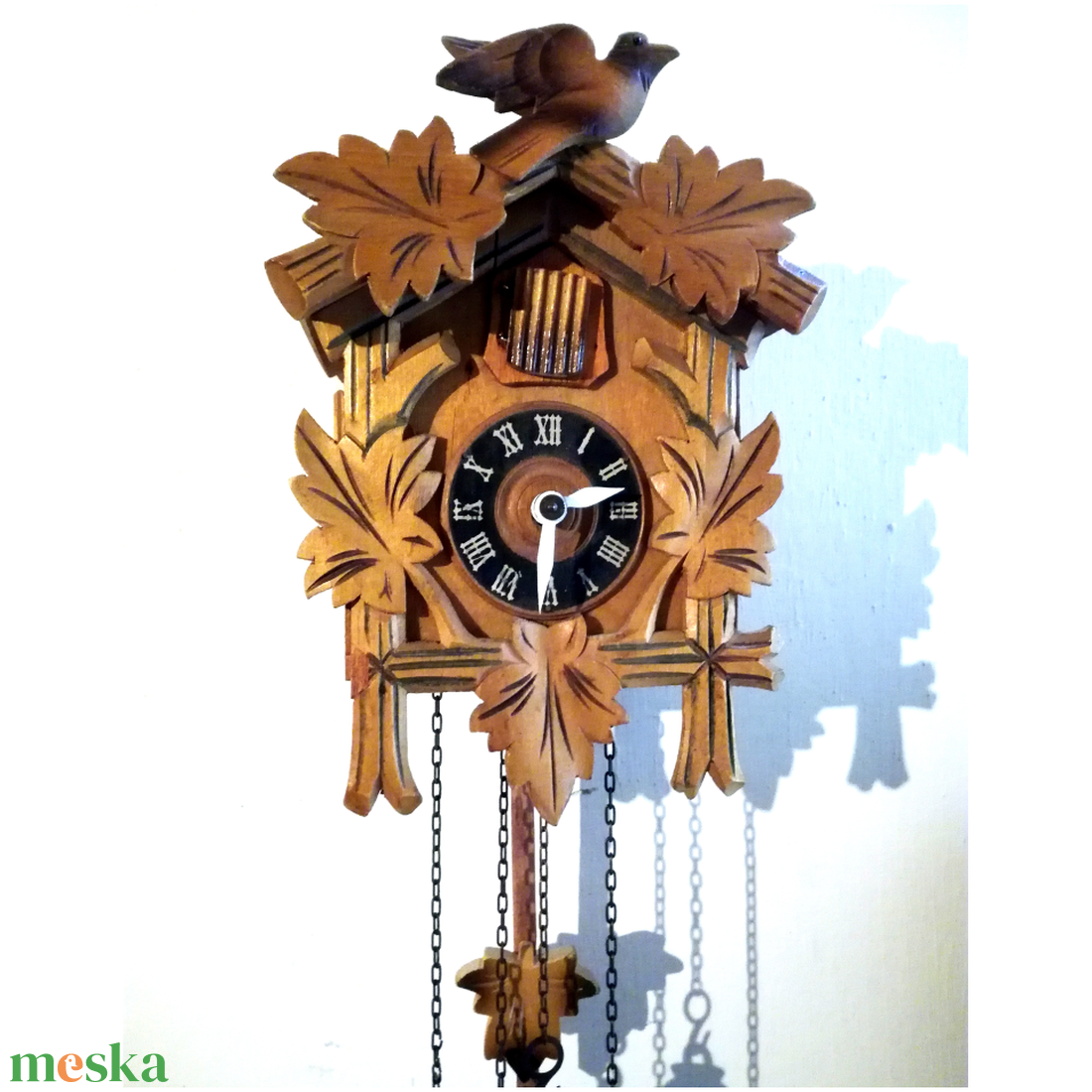 Vintage kicsi faragott Schwarzwaldi kakukkos óra - otthon & életmód - dekoráció - fali és függő dekoráció - falióra & óra - Meska.hu
