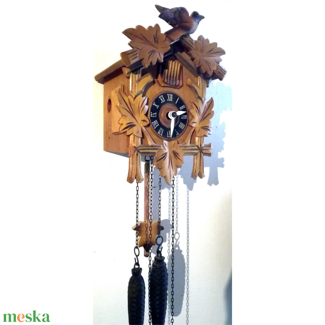 Vintage kicsi faragott Schwarzwaldi kakukkos óra - otthon & életmód - dekoráció - fali és függő dekoráció - falióra & óra - Meska.hu