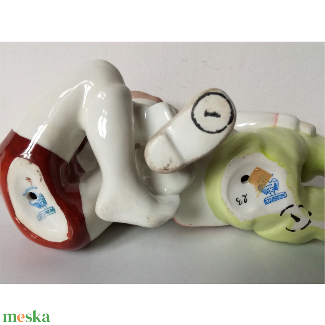 Antik cipőfűző kislány és kisfiú, porcelán nippek - otthon & életmód - dekoráció - dísztárgy - Meska.hu