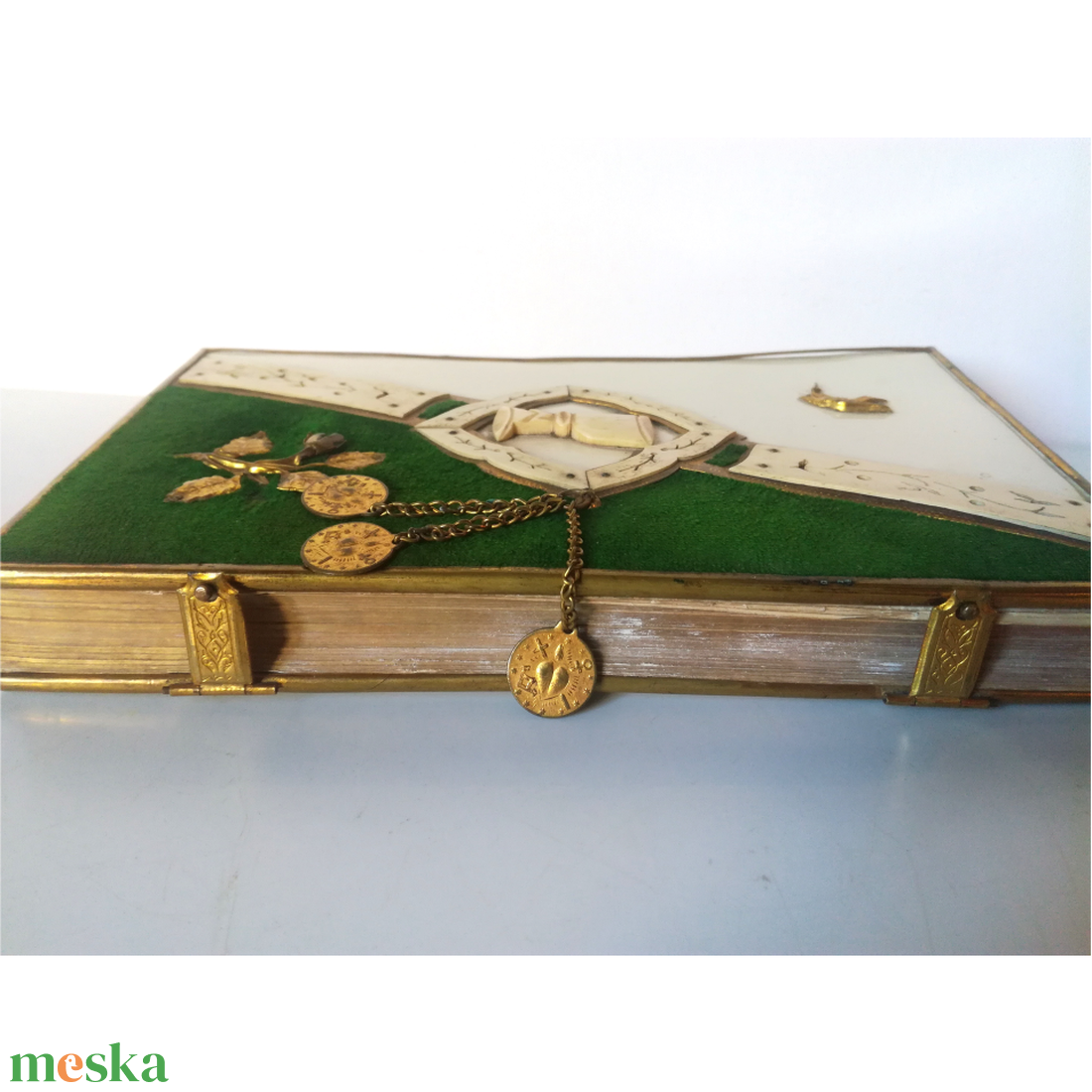 Antik gyönyörű keresztény énekeskönyv, imakönyv - otthon & életmód - vallás - kereszt - Meska.hu