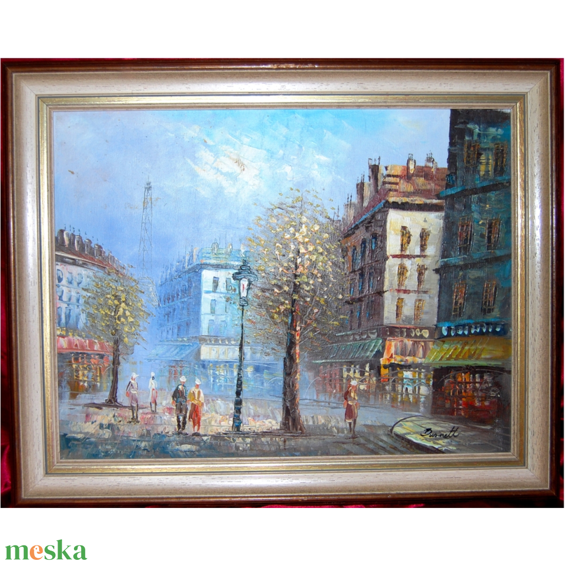 Párizsi utca, Caroline C. Burnett festőművésznőtől - művészet - festmény - olajfestmény - Meska.hu