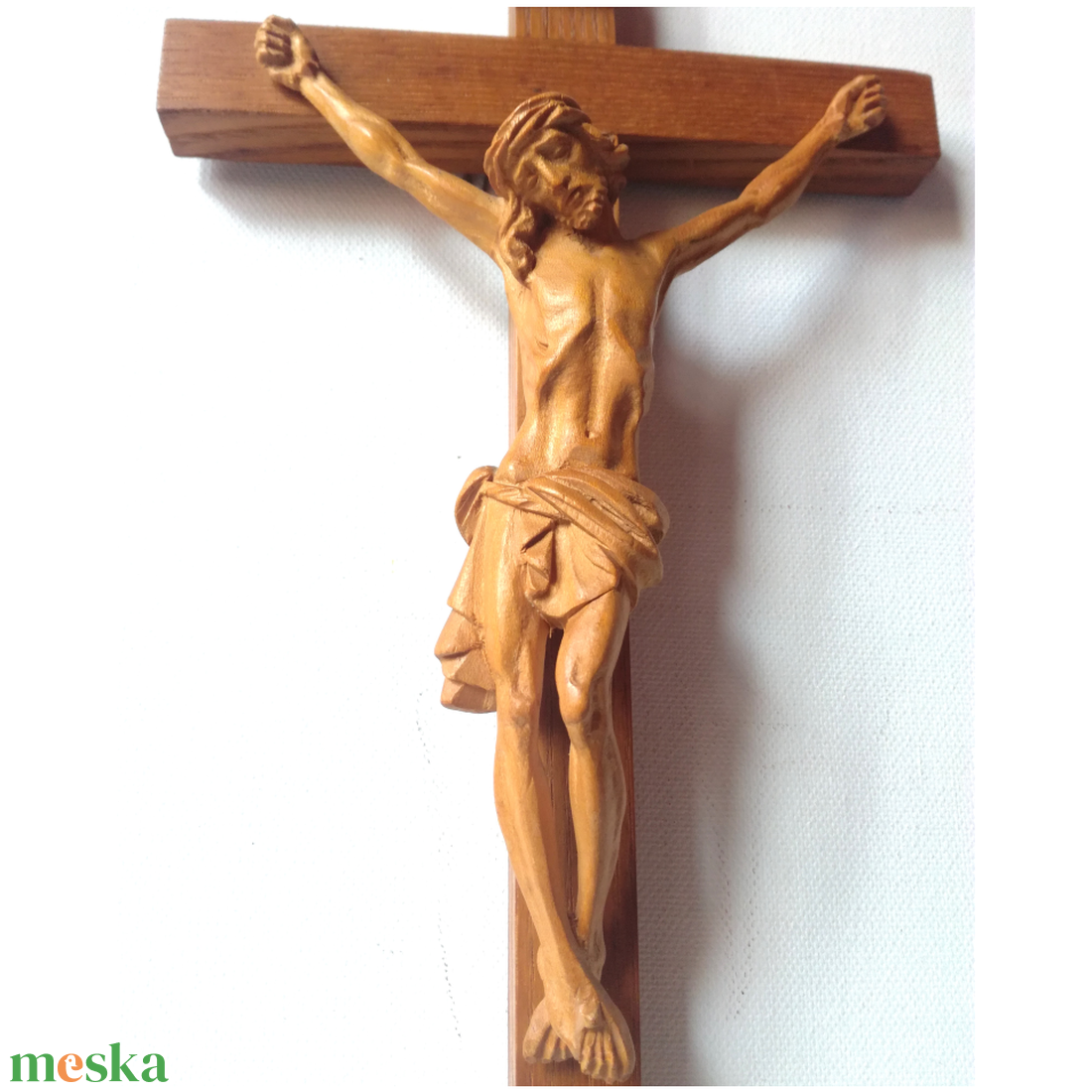 Vintage feszület olasz fafaragó mestertől - otthon & életmód - vallás - kereszt - Meska.hu