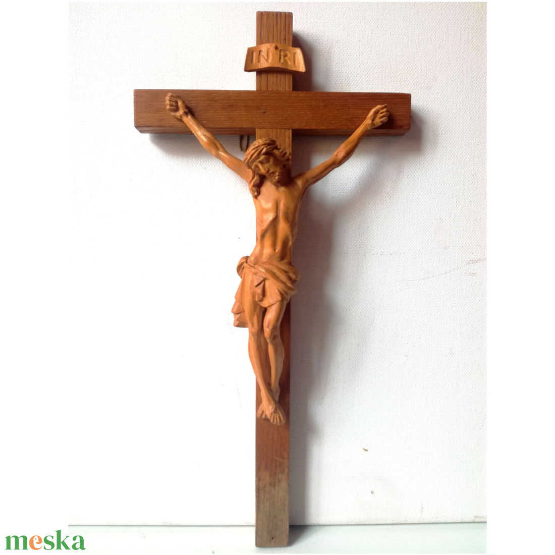 Vintage feszület olasz fafaragó mestertől - otthon & életmód - vallás - kereszt - Meska.hu