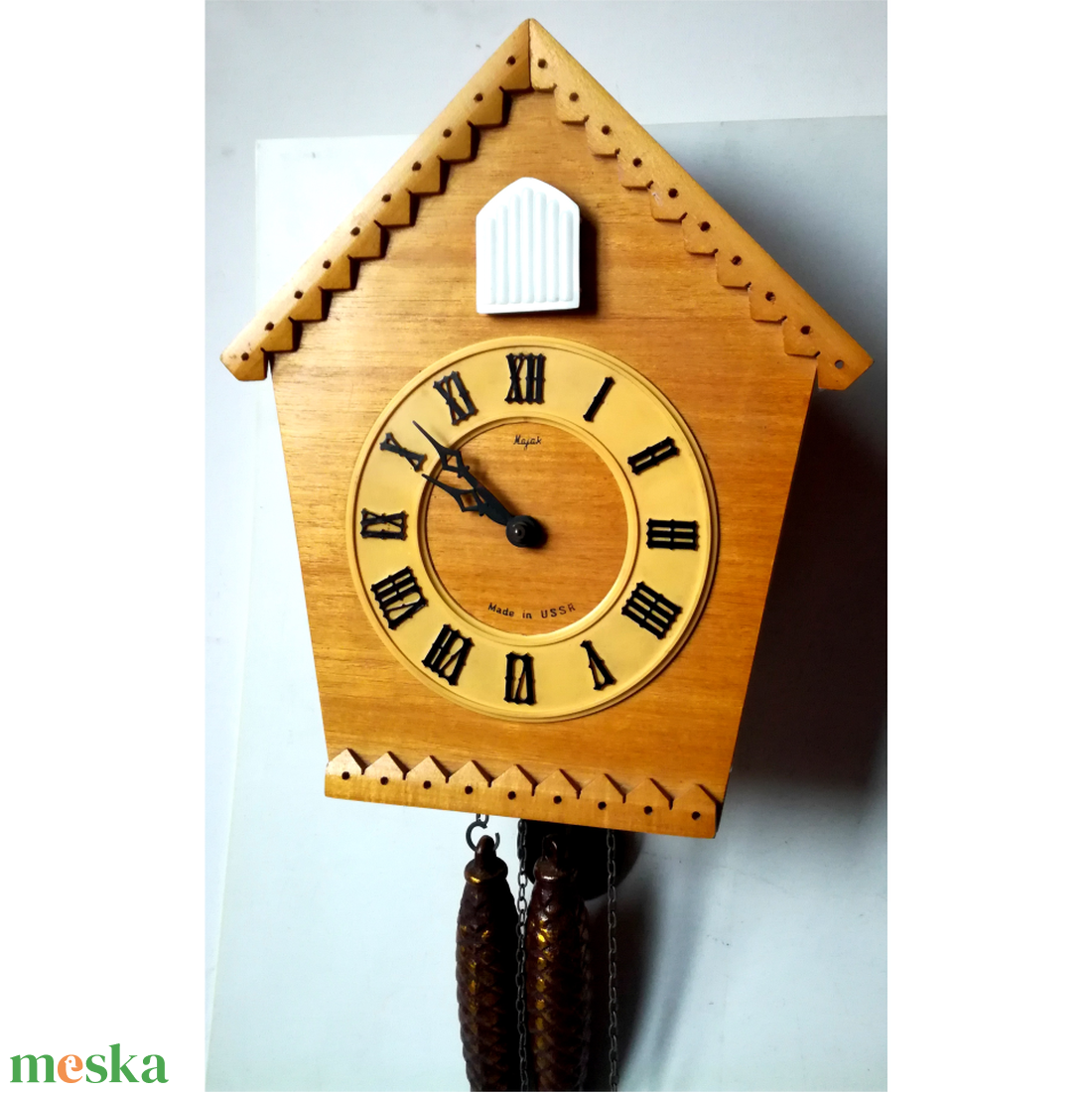 Szép kis vintage fa orosz kakukkos óra - otthon & életmód - dekoráció - fali és függő dekoráció - falióra & óra - Meska.hu