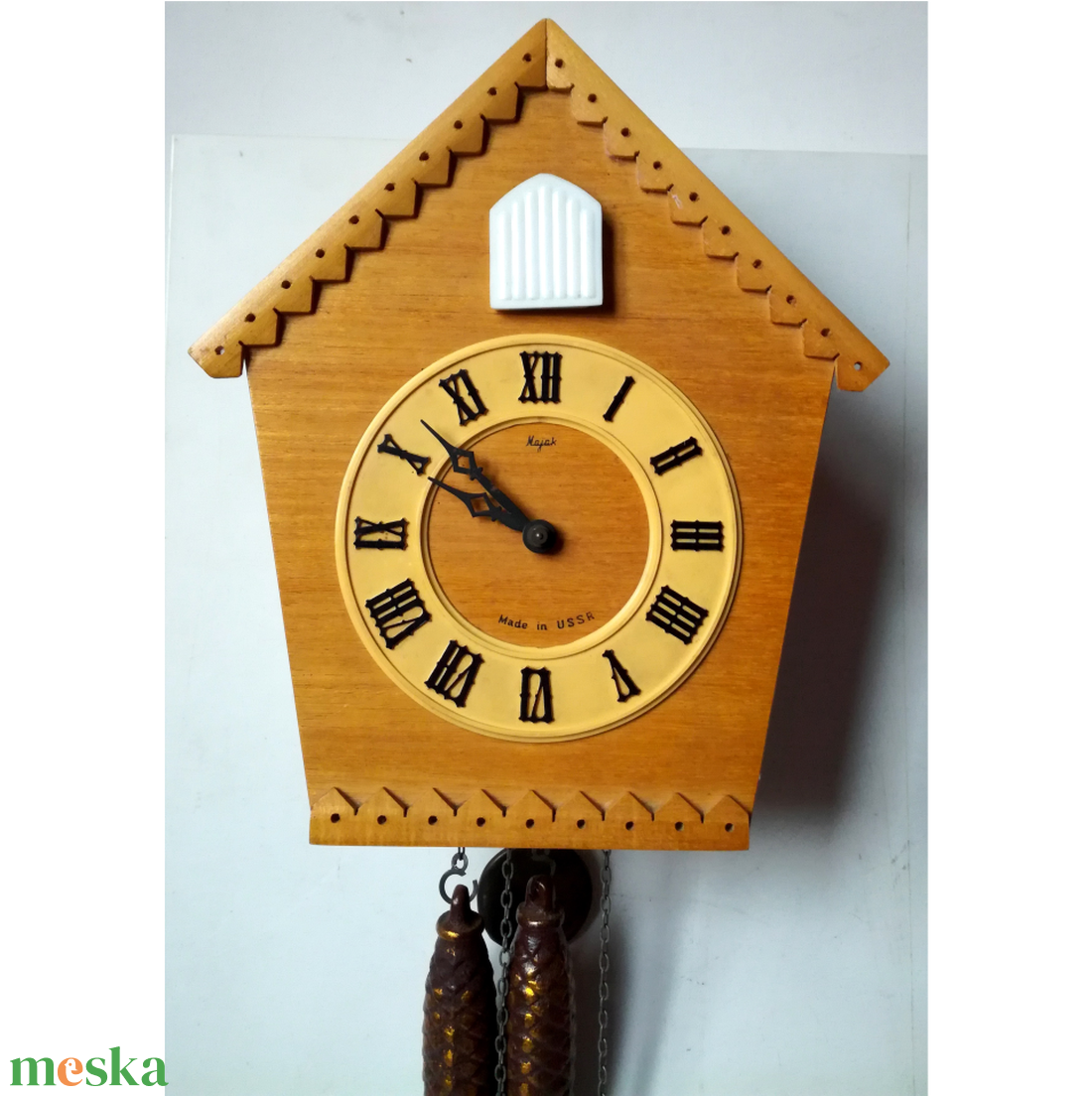 Szép kis vintage fa orosz kakukkos óra - otthon & életmód - dekoráció - fali és függő dekoráció - falióra & óra - Meska.hu