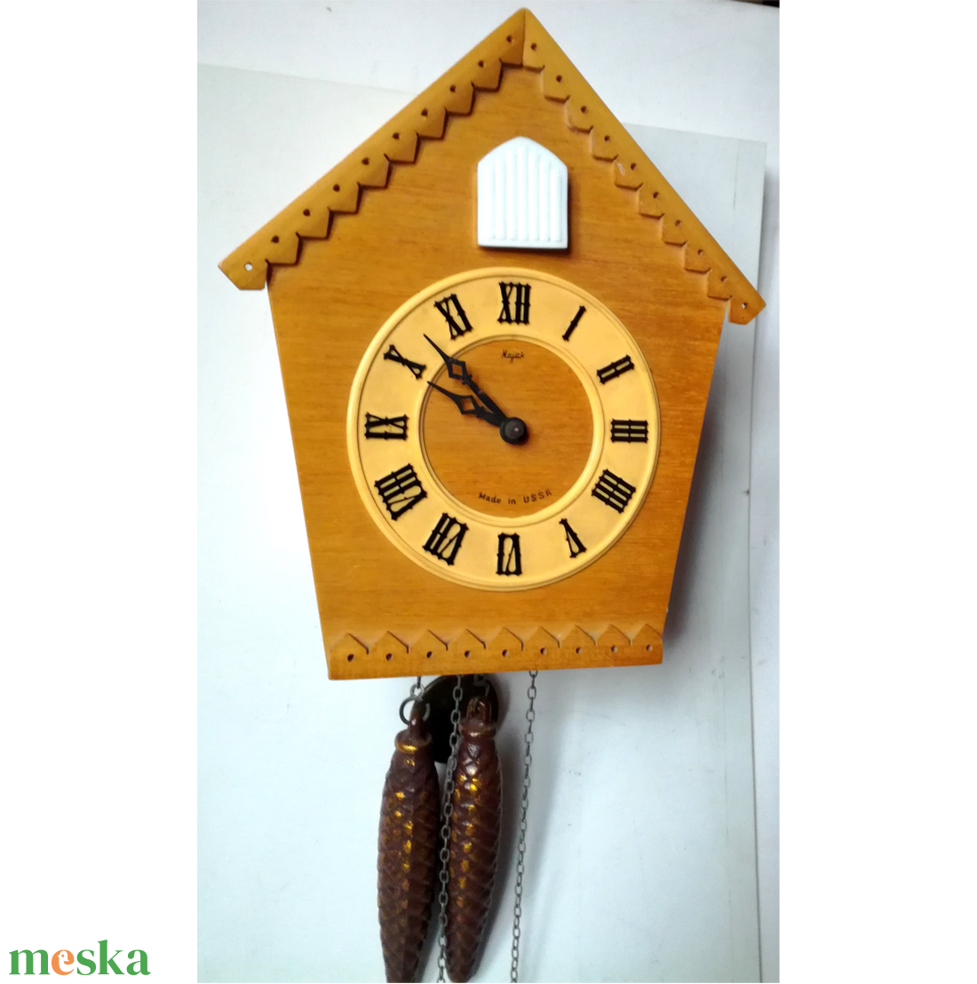 Szép kis vintage fa orosz kakukkos óra - otthon & életmód - dekoráció - fali és függő dekoráció - falióra & óra - Meska.hu