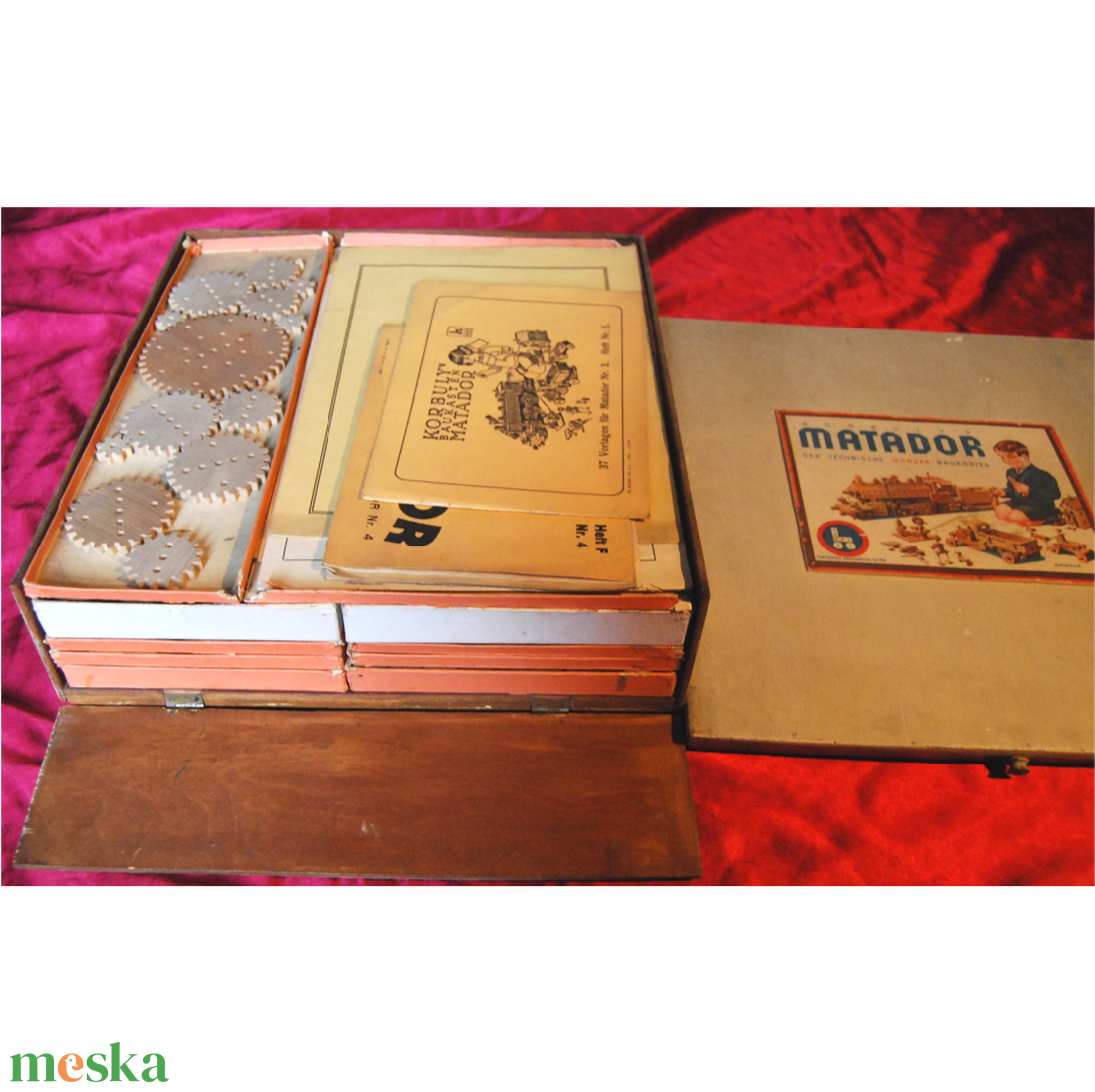 MATADOR, vintage 100 éves fa építőjáték a fémépítő játékok elődje - otthon & életmód - dekoráció - asztal és polc dekoráció - díszdoboz - Meska.hu MATADOR, vintage 100 éves fa építőjáték a fémépítő játékok elődje - otthon & életmód - dekoráció - asztal és polc dekoráció - díszdoboz - Meska.hu