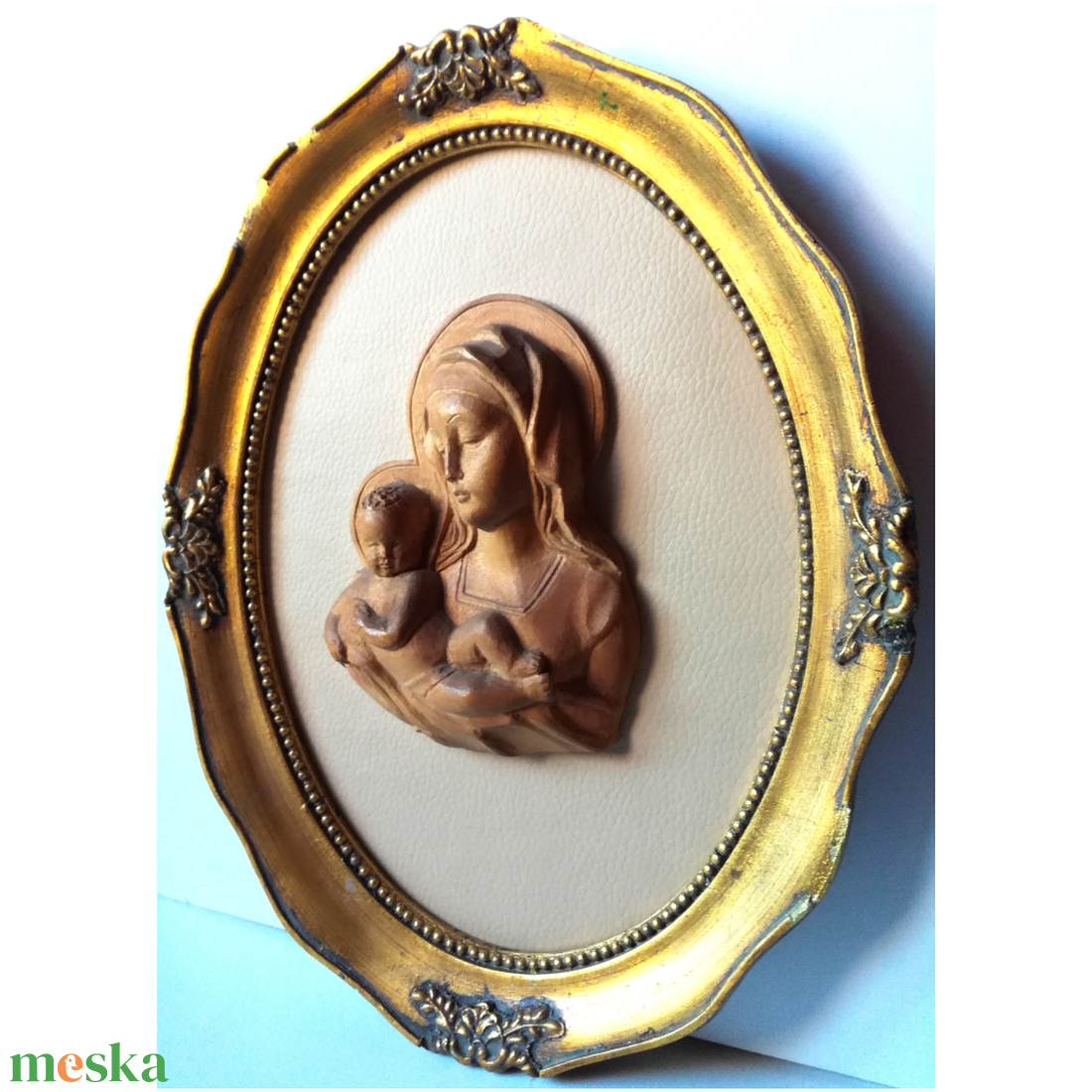 Álomszép fából faragott Mária a kis Jézussal - művészet - szobor - fa - Meska.hu
