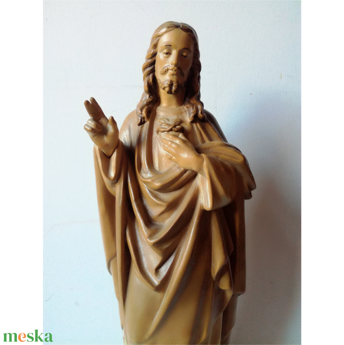 Nagyméretű Jézus szíve szobor - művészet - Meska.hu
