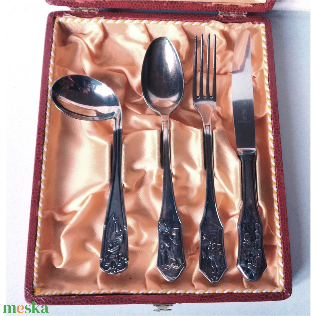 Vintage Berndorf babaetető készlet - otthon & életmód - konyhafelszerelés, tálalás - tálalás - kanál & villa - Meska.hu