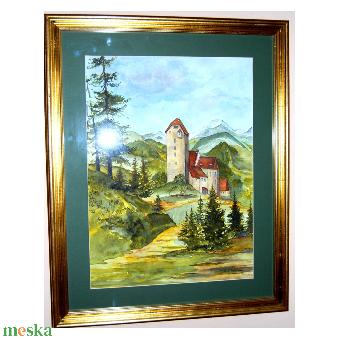 A Freundsbergi kastély, vintage akvarell - művészet - festmény - akvarell - Meska.hu A Freundsbergi kastély, vintage akvarell - művészet - festmény - akvarell - Meska.hu
