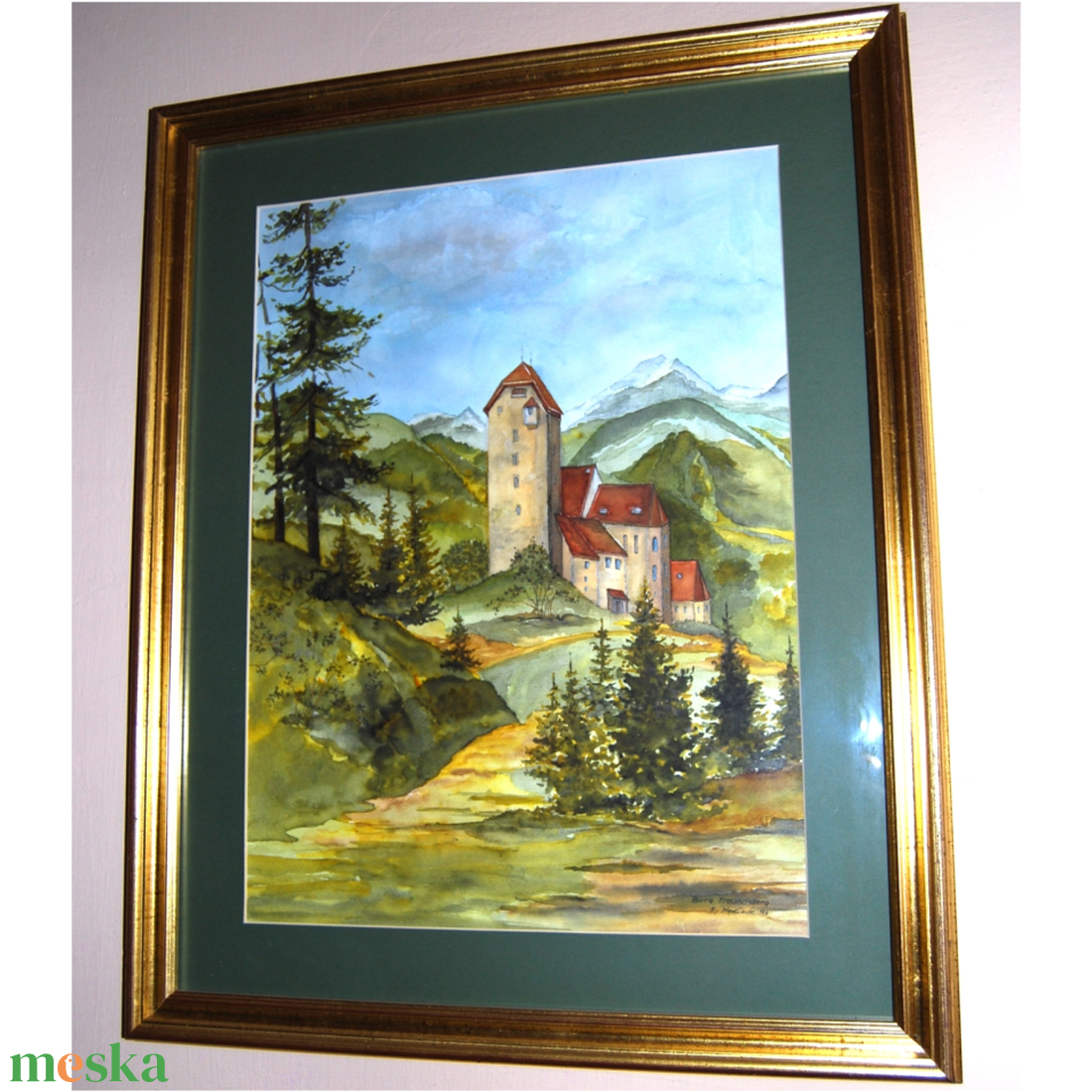 A Freundsbergi kastély, vintage akvarell - művészet - festmény - akvarell - Meska.hu A Freundsbergi kastély, vintage akvarell - művészet - festmény - akvarell - Meska.hu