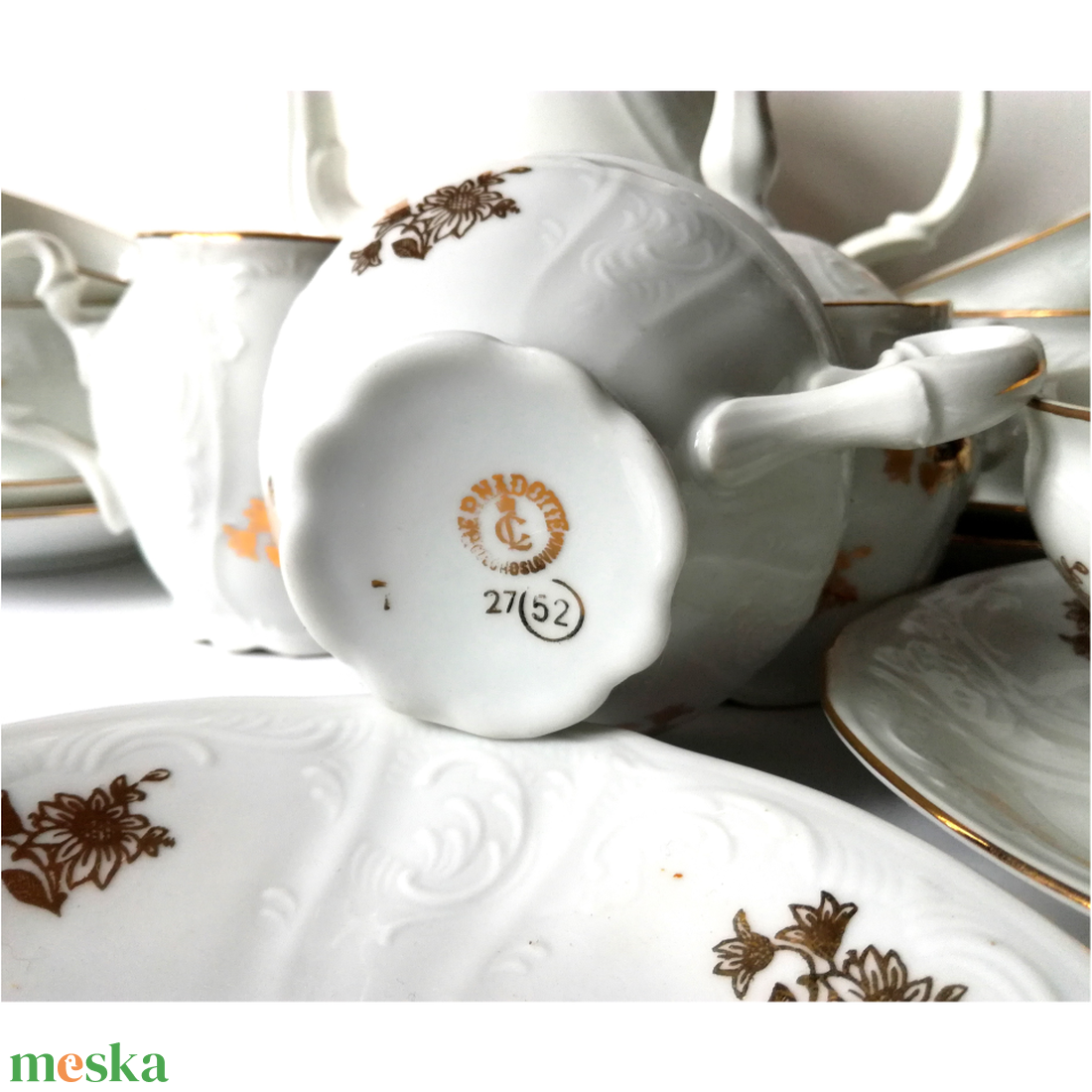 Cseh Bernadotte finomporcelán teáskészlet - otthon & életmód - konyhafelszerelés, tálalás - tálalás - teás- és kávés pohár, készlet - Meska.hu