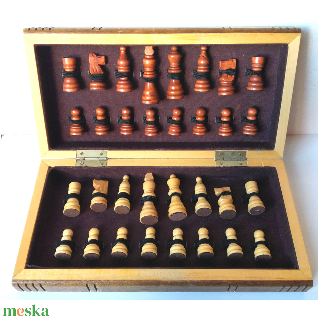 Vintage Luxus faragott sakk készlet - játék & sport - készségfejlesztő és logikai játék - logikai játékok - Meska.hu