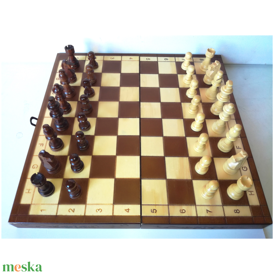 Vintage szépen faragott sakk készlet - játék & sport - készségfejlesztő és logikai játék - logikai játékok - Meska.hu