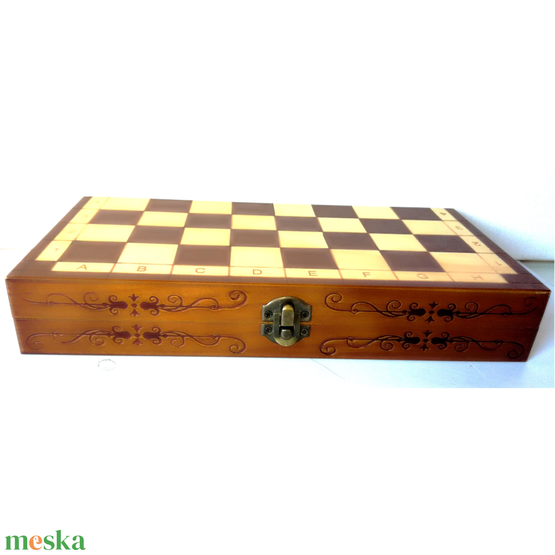 Vintage szépen faragott sakk készlet - játék & sport - készségfejlesztő és logikai játék - logikai játékok - Meska.hu