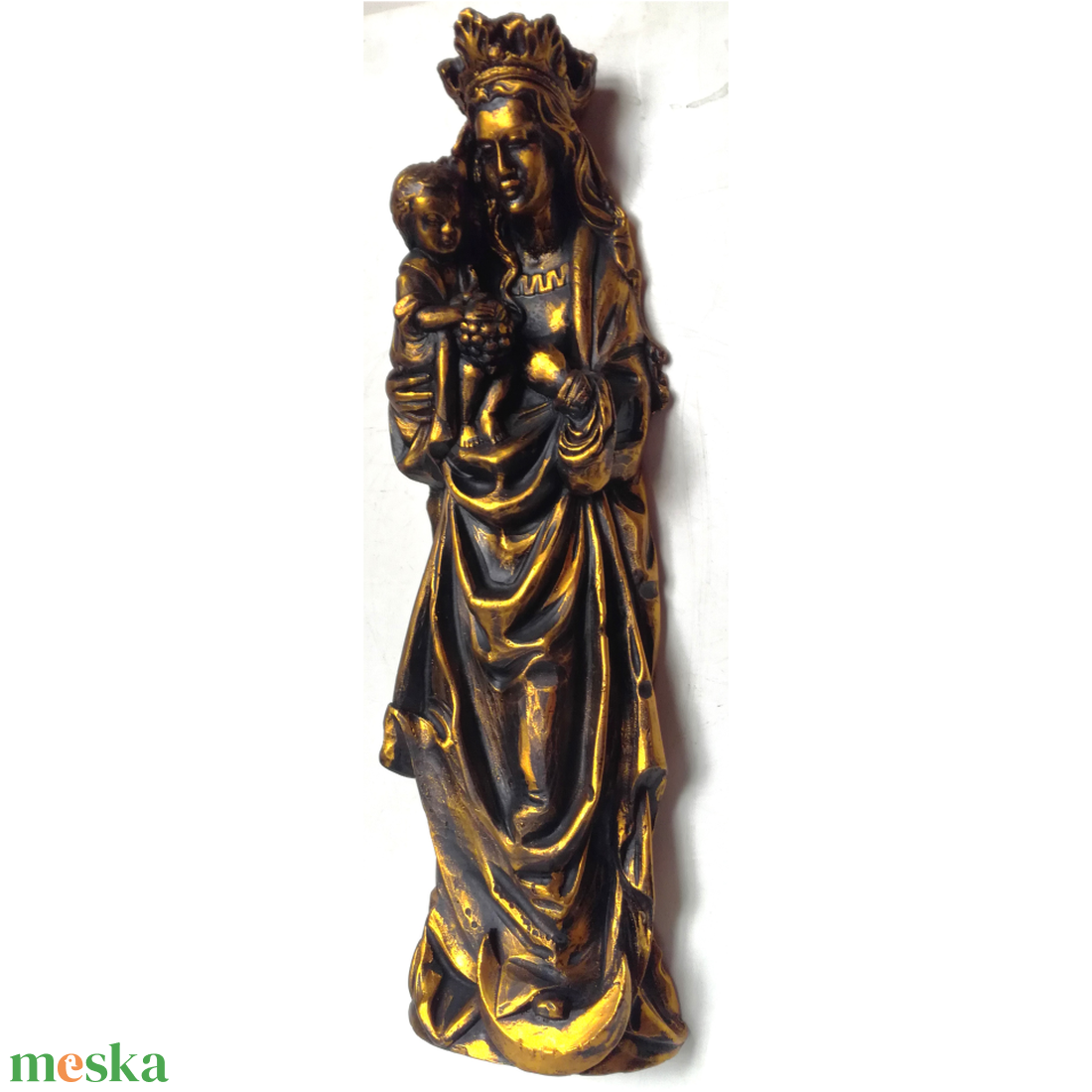 Nagyméretű Holdsarlós Madonna, bronzírozott szobor - művészet - más művészeti ág - Meska.hu