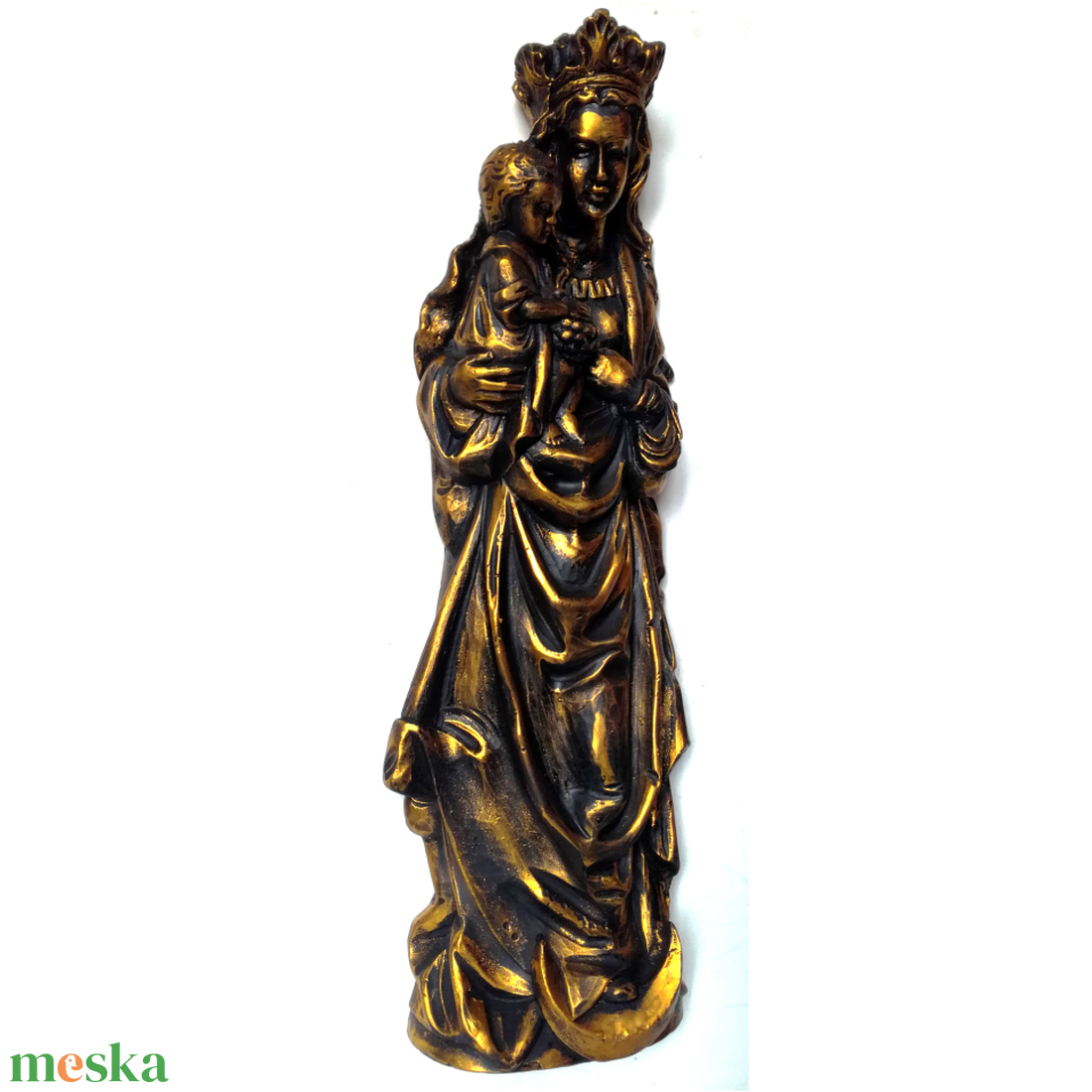 Nagyméretű Holdsarlós Madonna, bronzírozott szobor - művészet - más művészeti ág - Meska.hu