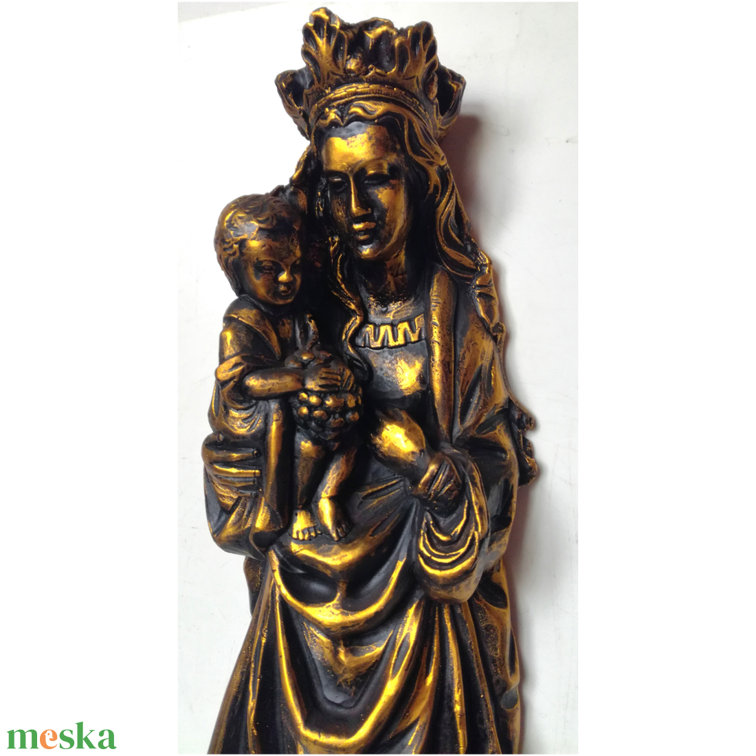 Nagyméretű Holdsarlós Madonna, bronzírozott szobor - művészet - más művészeti ág - Meska.hu