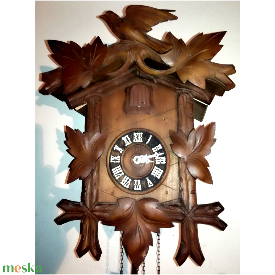 Nagyméretű faragott Schwarzwaldi kakukkos óra - otthon & életmód - dekoráció - fali és függő dekoráció - falióra & óra - Meska.hu