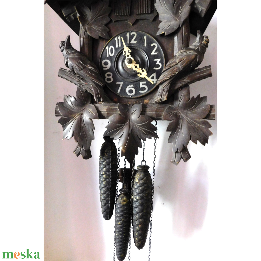 Antik negyedütős faragott kakukkos óra - otthon & életmód - dekoráció - fali és függő dekoráció - falióra & óra - Meska.hu
