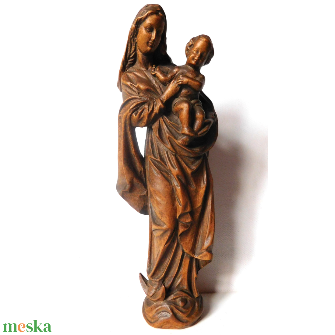 Holdsarlós Madonna, faragott fa szobor - művészet - szobor - fa - Meska.hu Holdsarlós Madonna, faragott fa szobor - művészet - szobor - fa - Meska.hu