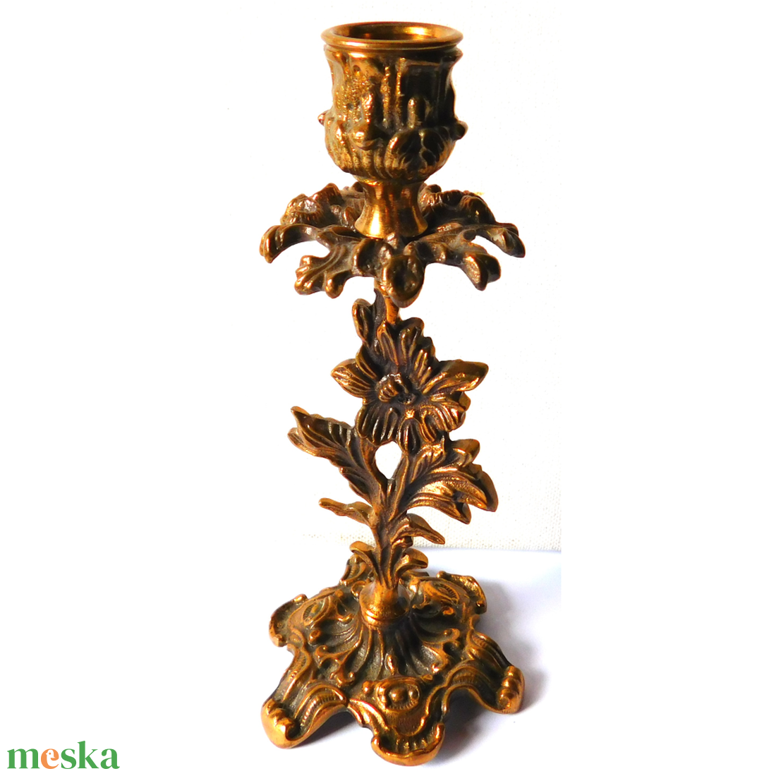 Csodaszép bronz gyertyatartó - otthon & életmód - gyertya, illat, aroma - gyertyatartó - Meska.hu