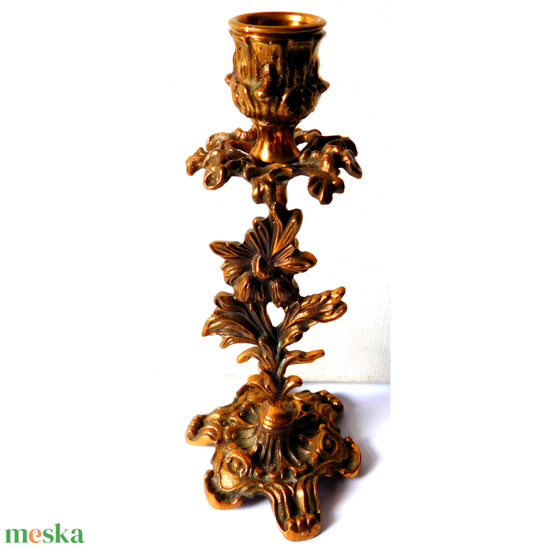 Csodaszép bronz gyertyatartó - otthon & életmód - gyertya, illat, aroma - gyertyatartó - Meska.hu