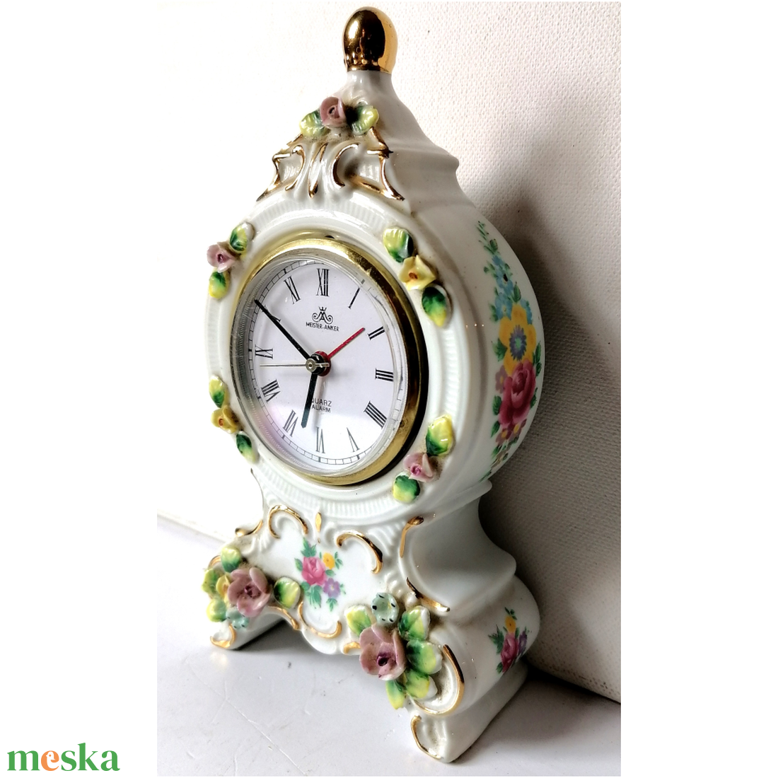Vintage gyönyörű asztali porcelán óra - otthon & életmód - dekoráció - fali és függő dekoráció - falióra & óra - Meska.hu