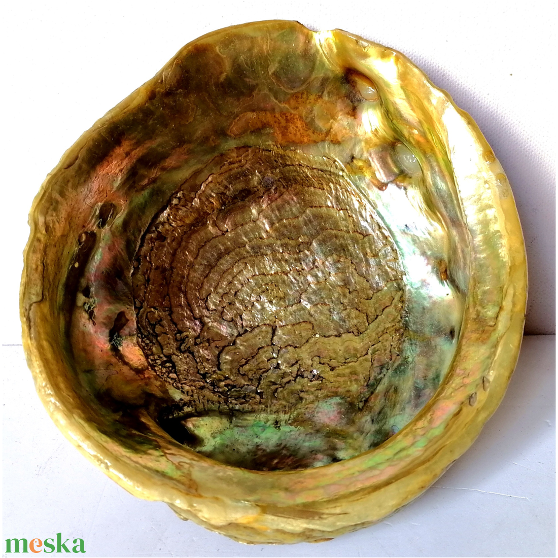 Vintage pávakagyló ékszertartó, kínáló - otthon & életmód - dekoráció - asztal és polc dekoráció - dekorációs tál, tartó - Meska.hu
