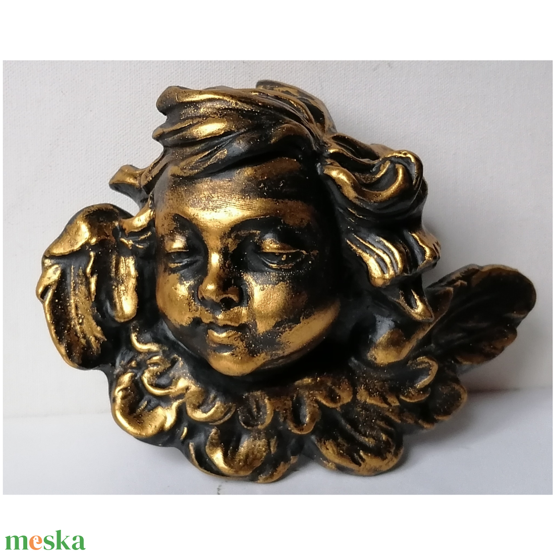 Aranyos angyalka fej szobor 22 cm nagy - karácsony - karácsonyi lakásdekoráció - karácsonyi manók, figurák - Meska.hu