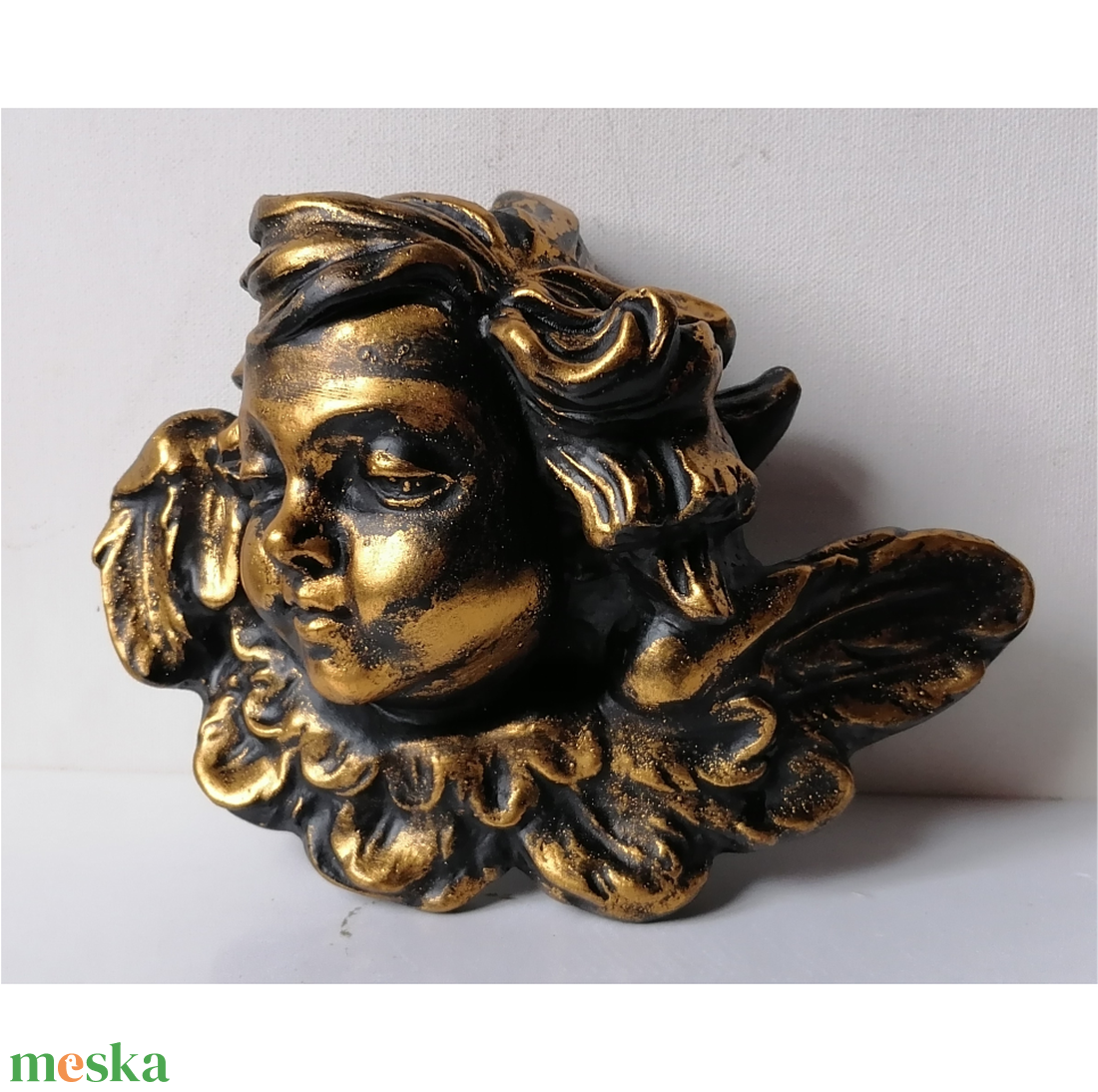 Aranyos angyalka fej szobor 22 cm nagy - karácsony - karácsonyi lakásdekoráció - karácsonyi manók, figurák - Meska.hu