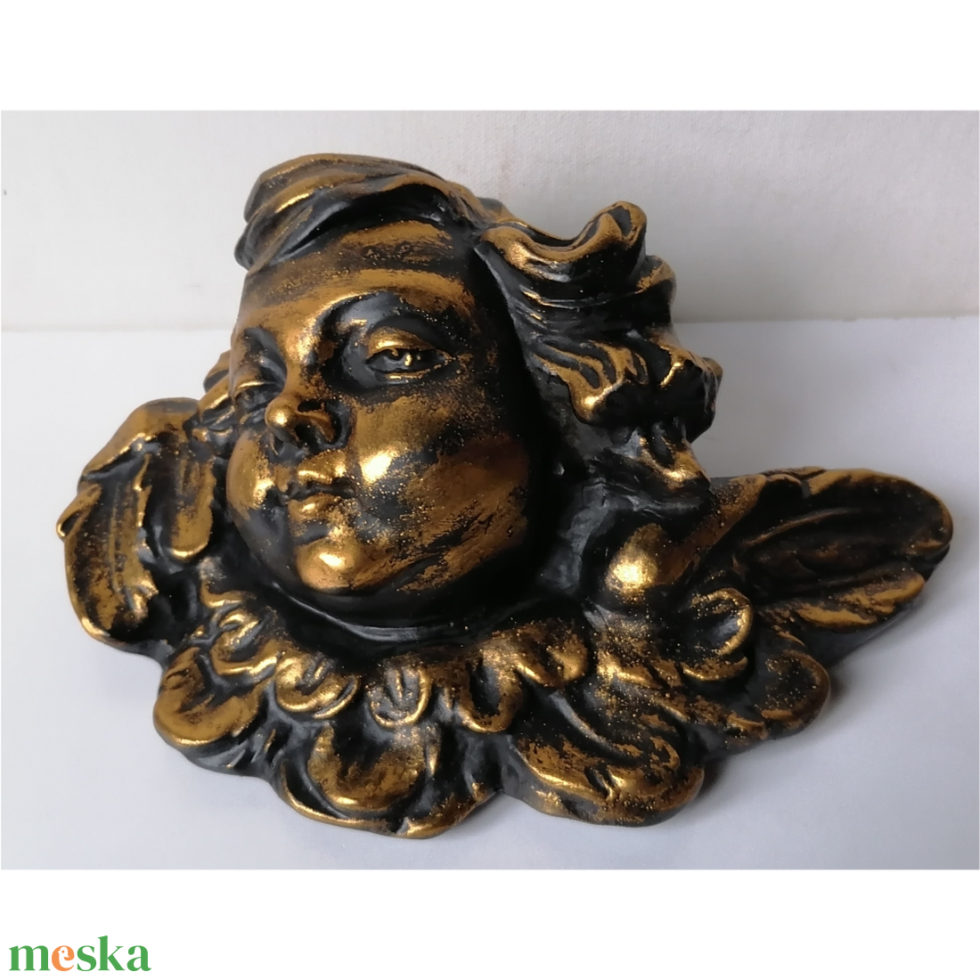 Aranyos angyalka fej szobor 22 cm nagy - karácsony - karácsonyi lakásdekoráció - karácsonyi manók, figurák - Meska.hu