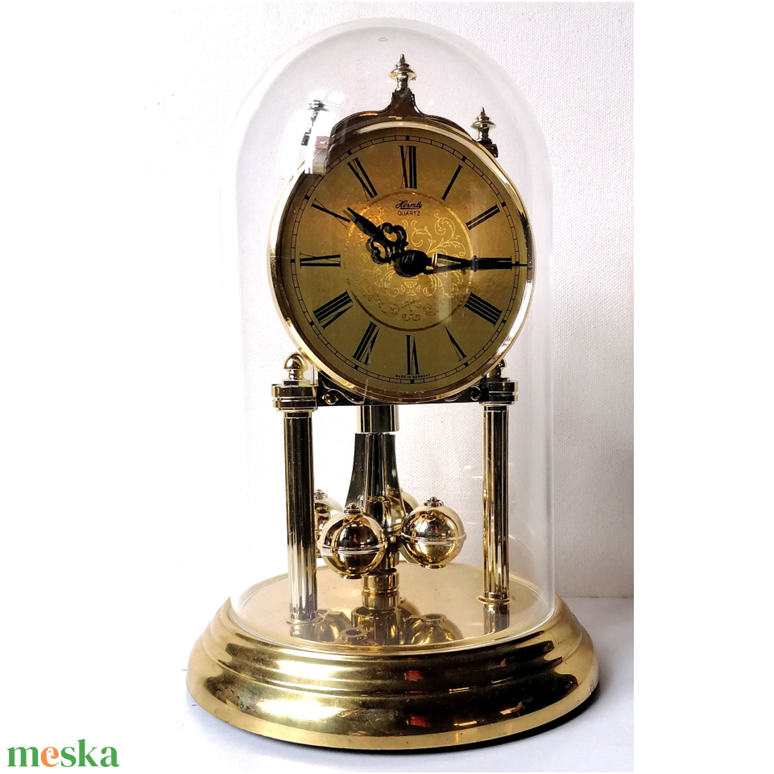 Vintage búrás, Hermle forgóingás óra - otthon & életmód - dekoráció - fali és függő dekoráció - falióra & óra - Meska.hu