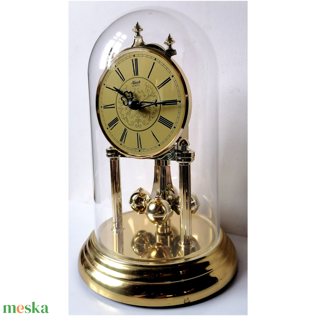 Vintage búrás, Hermle forgóingás óra - otthon & életmód - dekoráció - fali és függő dekoráció - falióra & óra - Meska.hu