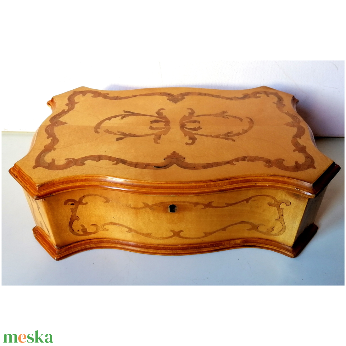 Neobarokk intarziás kincses doboz - otthon & életmód - dekoráció - asztal és polc dekoráció - díszdoboz - Meska.hu