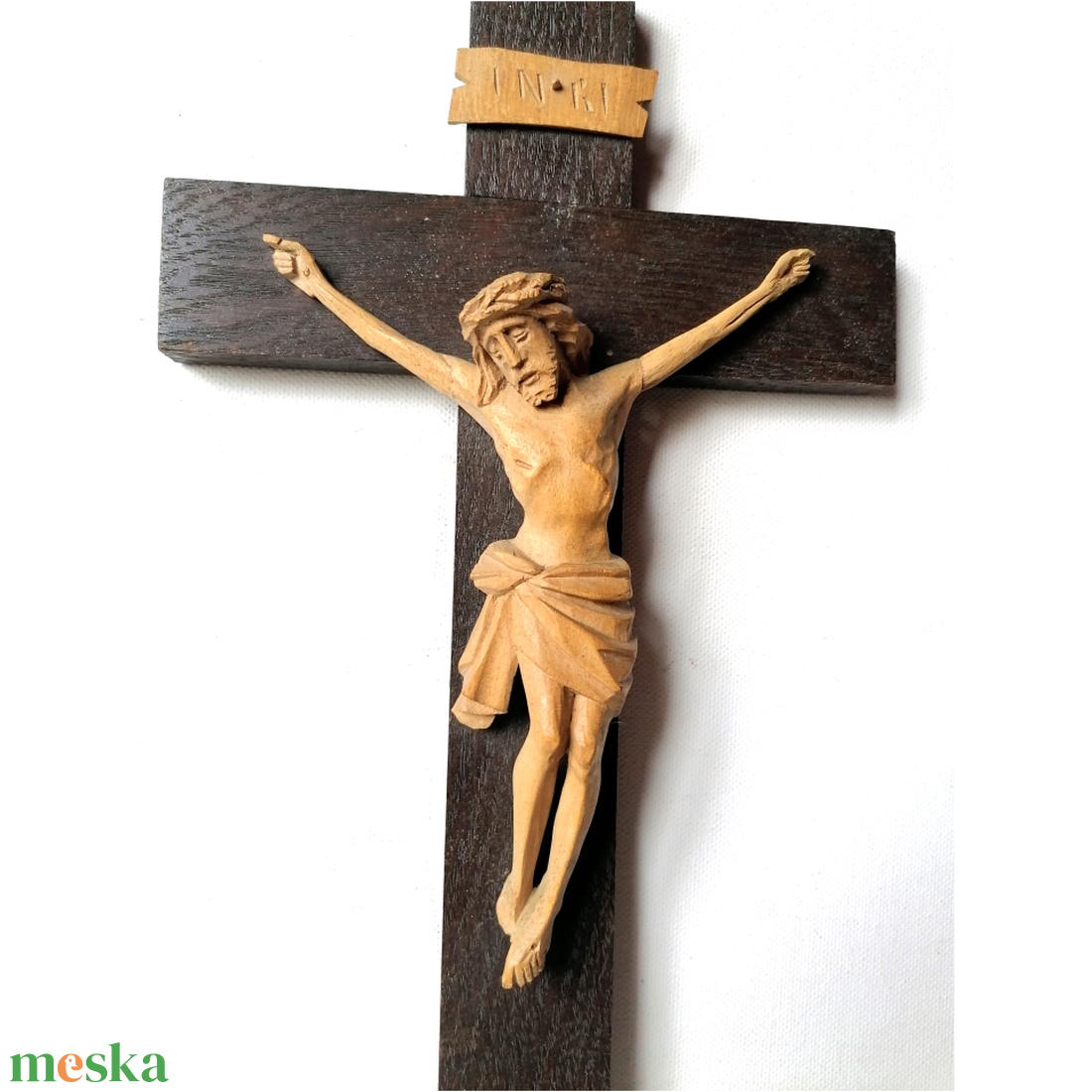 Gyönyörű kézzel faragott Jézus feszület - otthon & életmód - vallás - kereszt - Meska.hu