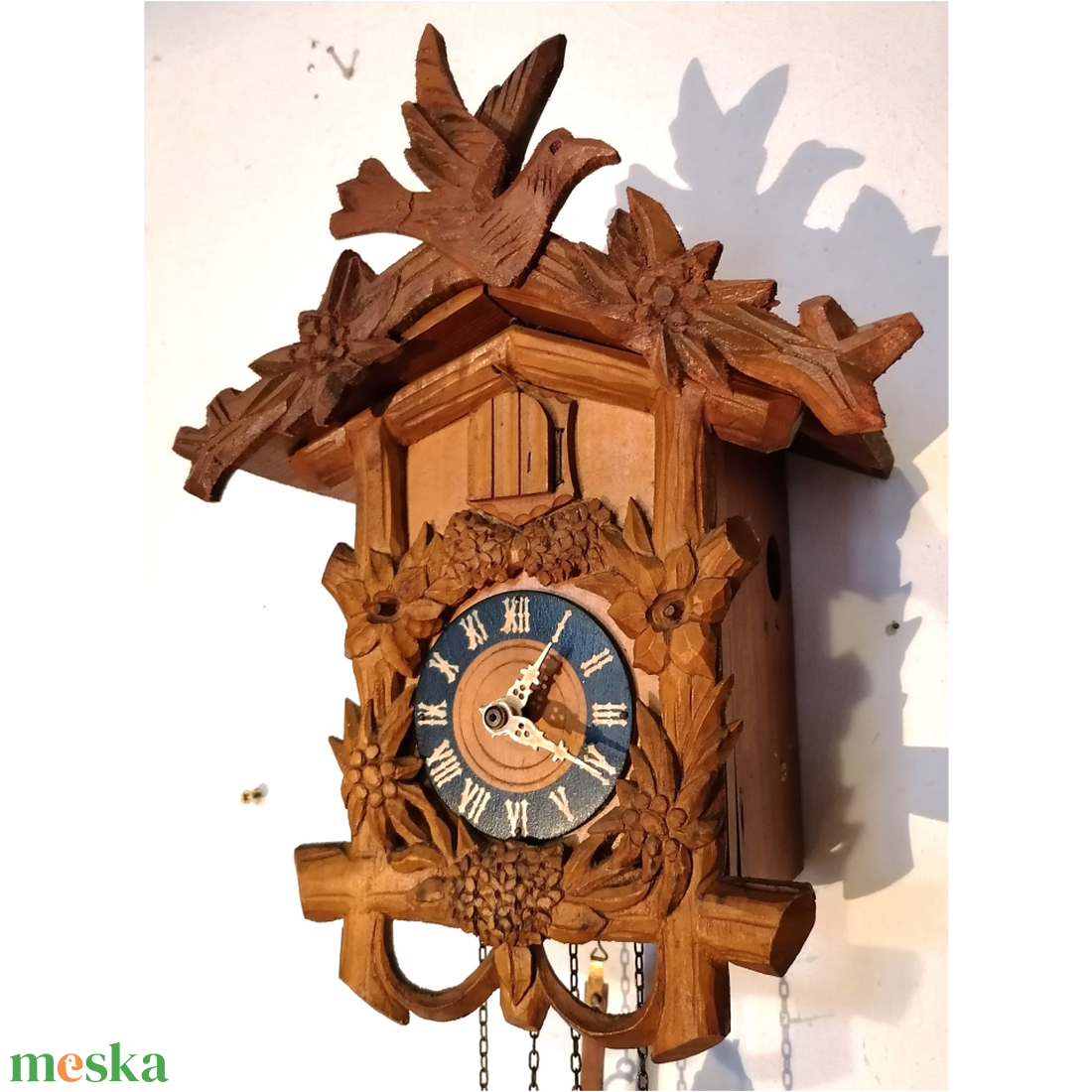 Különleges antik faragott Schwarzwaldi kakukkos óra - otthon & életmód - dekoráció - fali és függő dekoráció - falióra & óra - Meska.hu