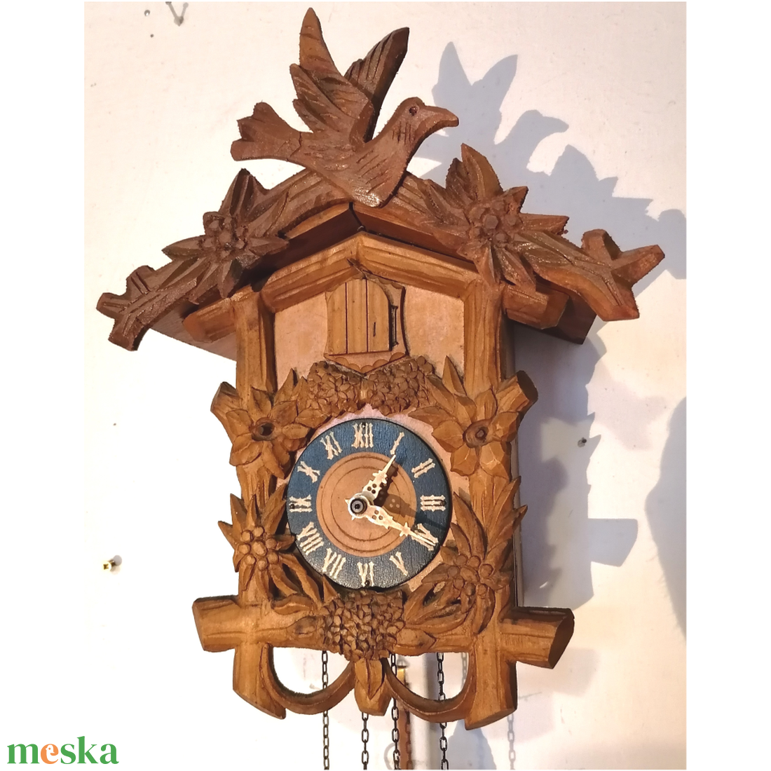 Különleges antik faragott Schwarzwaldi kakukkos óra - otthon & életmód - dekoráció - fali és függő dekoráció - falióra & óra - Meska.hu
